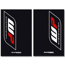 Blackbird Racing 5015W 5x 12 cm WP Suspension Sponsor Logo-sticker, verpakking van 2 stuks, zwart