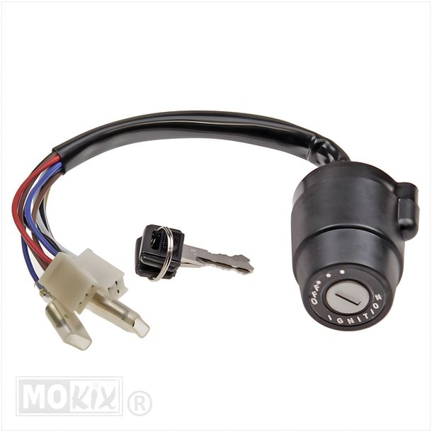 Cerradura de encendido 3 posiciones, negra para Yamaha FS1