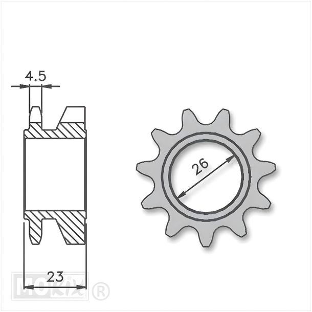 Piñón Mobilette/MBK 51 13 dientes IGM