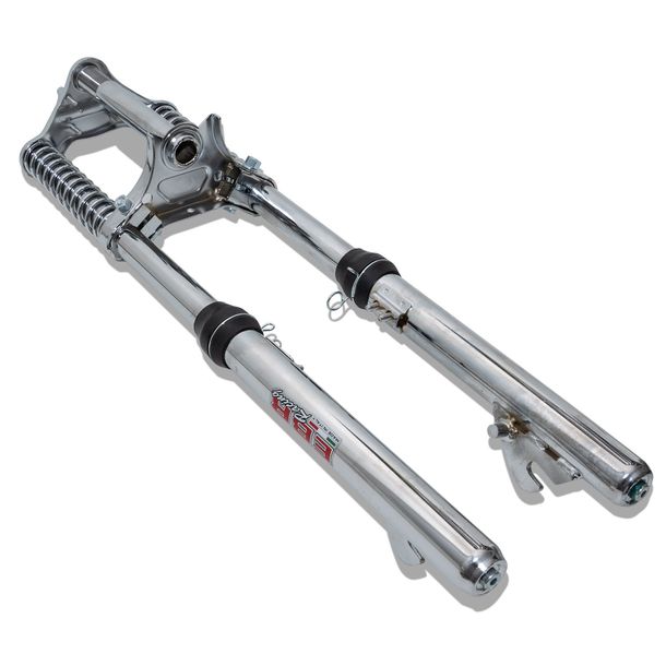 Fourche - fourche avant - fourche suspendue EBR, chromée, pour Vespa Ciao