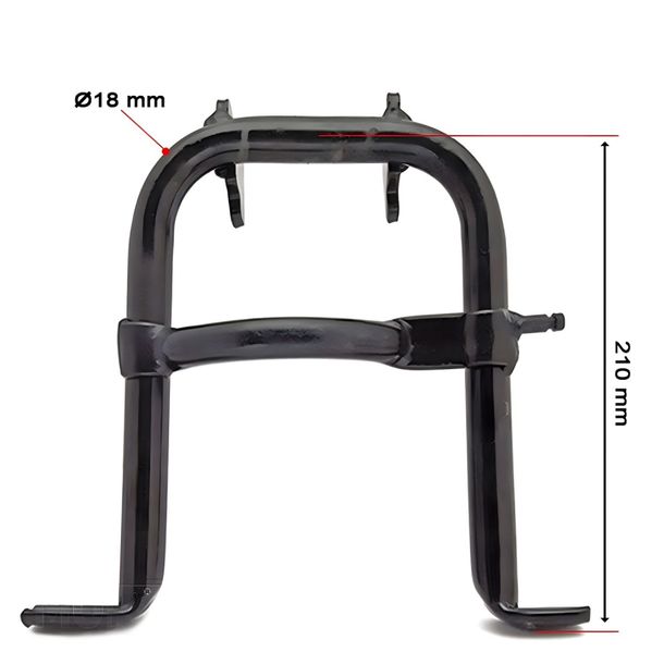 Soporte principal 210mm negro para Puch Maxi