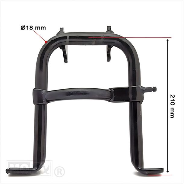 Soporte principal 210mm negro para Puch Maxi