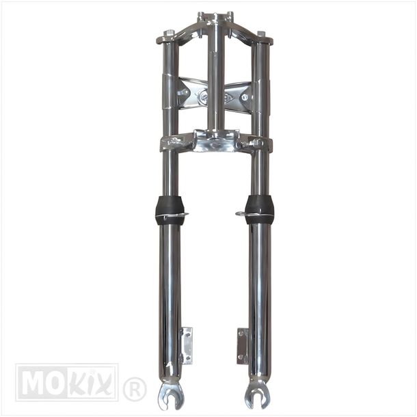 Fourche - fourche avant - fourche suspendue EBR, chromée, pour Puch Maxi