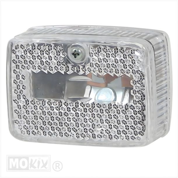 Taillight small in chrome/transparent for Puch Maxi