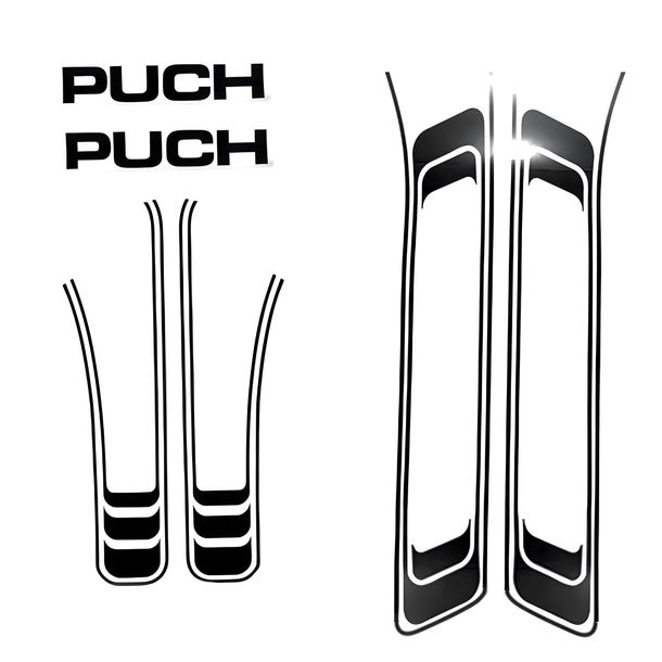Sticker set PVC black for Puch Maxi