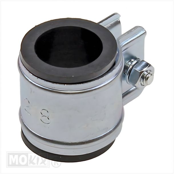 Auspuffschelle Uni 28mm inkl. Gummi Uni für Sachs