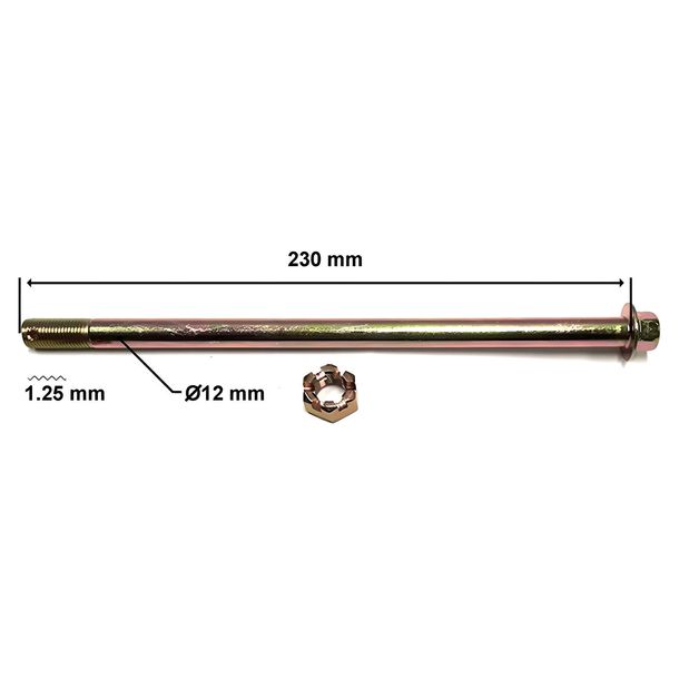 Eje de rueda trasera para Honda MT/MB 230x12x1.25