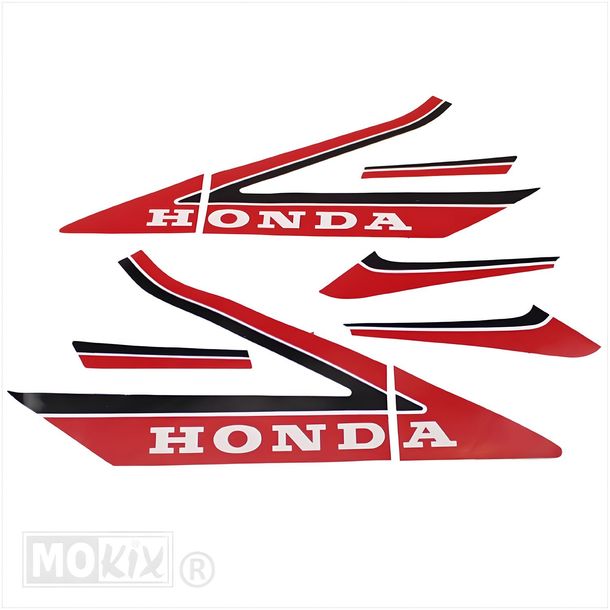 Decor voor Honda MB '87 rood/wit