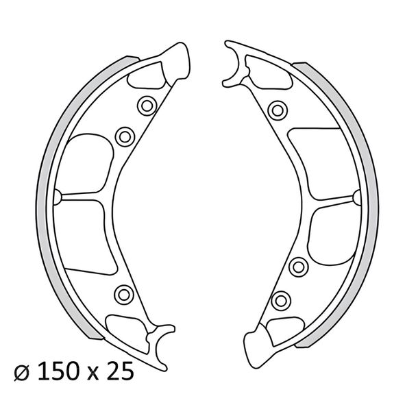 remblok 149,5x25mm voor Sachs