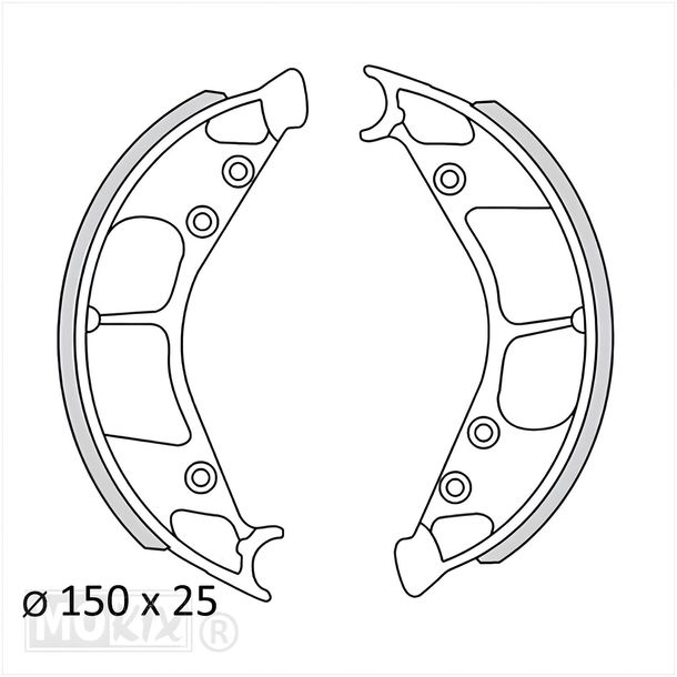 Bremsbelag 149.5x25mm für Sachs