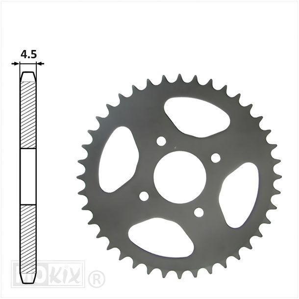 Piñón 415, 42,5mm 4L 38Z para Sachs/Hercules/Prima5