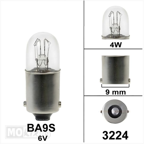 Lampe Ba9S 6V 4W
