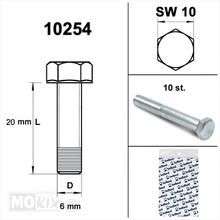 Vite M 6 x 20 Zinco 8.8 (10 pz)