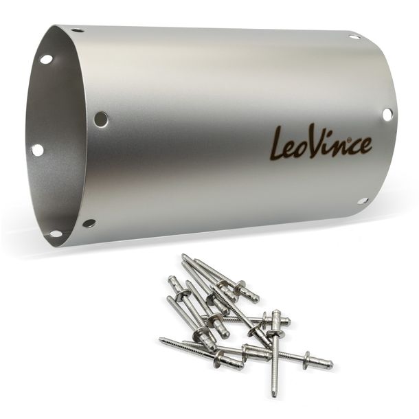 LeoVince geluidsdemperhuls, uitlaat vervangingsdeel, huls einddemper, 180 mm, links
