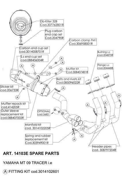 Nietensatz LeoVince Exhaust Replacement Part Nietenband including Nieten for 430 / 014