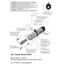 Gaine du silencieux LeoVince, pièce de rechange pour échappement, gaine du silencieux final, 370 mm, gauche pour LV ONE EVO