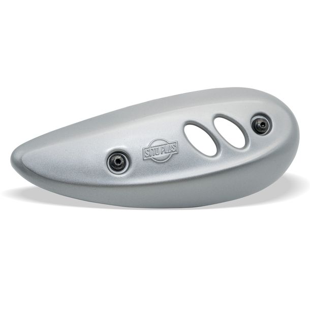 Hitzeschild LeoVince Auspuff-Ersatzteil Auspuffabdeckung, grau für 0574, Yamaha Ovetto