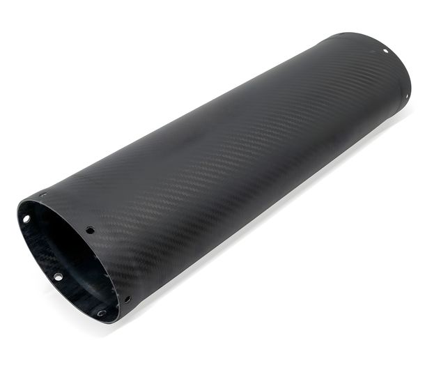 Schalldämpferhülle LeoVince Auspuff-Ersatzteil Hülle Endschalldämpfer, Carbon, 122x89x400mm