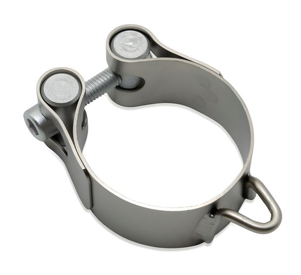 Exhaust Clamp LeoVince Exhaust Replacement Part Clamp Exhaust Mount 45, Stainless Steel