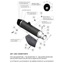 Schalldämpferhülle LeoVince Auspuff-Ersatzteil Hülle Endschalldämpfer, 370mm, schwarz