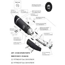 Exhaust pipe LeoVince exhaust replacement part connecting pipe 1085