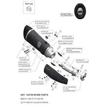 Supporto scarico LeoVince - Ricambio scarico - Set di viti di fissaggio per BMW R 1200 R Anno 2015 / 2016