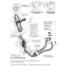 Supporto scarico LeoVince - Ricambio scarico - Set di viti di fissaggio per Honda CRF 1000 L Africa