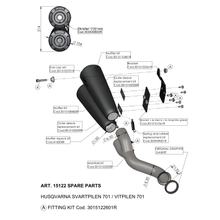 Suporte do Escape LeoVince - Peça de Substituição do Escape, Kit de Fixação para Husqvarna Vitpilen 701