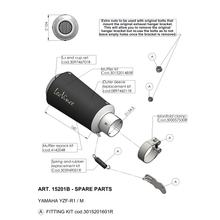 Silencieux d'échappement LeoVince pièce de rechange, acier inoxydable noir, Ø 54,5mm 160mm pour LV-10 Black Edition, 15201B - 15203B