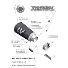 Suporte do Escape LeoVince – Peça de Substituição do Escape, Conjunto de Fixação com Parafusos para Yamaha R1