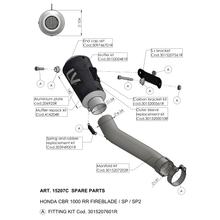Supporto scarico LeoVince, ricambio per scarico, kit di fissaggio, acciaio inossidabile per Honda CBR 1000 RR