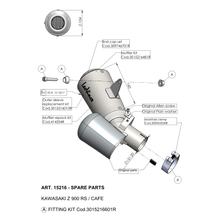 Silencieux d'échappement LeoVince, pièce de rechange, acier inoxydable, 160mm, droit pour LV-10