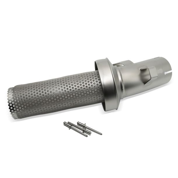 Endschalldämpfer LeoVince Auspuff-Ersatzteil, Edelstahl, Ø 54mm 173mm, rechts für LV-10