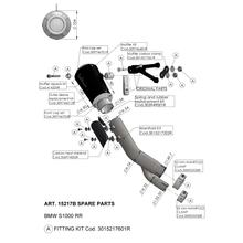Supporto scarico LeoVince Ricambio scarico Set di fissaggio, Carbonio per BMW S 1000 RR