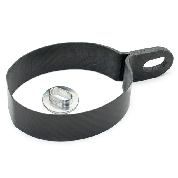 Fascetta di scarico LeoVince, ricambio per scarico, morsetto supporto scarico FX2, Carbonio
