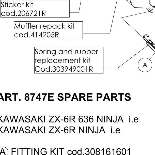 Valve spare part set LeoVince Exhaust system for Kawasaki ZX-6R