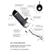 Silencieux d'échappement LeoVince pièce de rechange 0457 / 10410, Ø 54mm 300mm