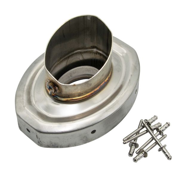Auspuffblende LeoVince Auspuff-Ersatzteil Kappe Endschalldämpfer, Ø 50mm, rechts für FACTORY R