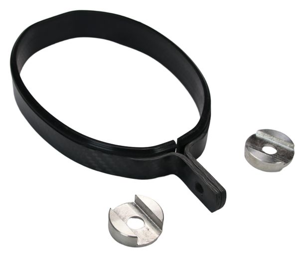 LeoVince Exhaust Clamp Exhaust Replacement Part Exhaust Holder FR1, Carbon