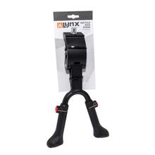 Doppio supporto per bicicletta Lynx regolabile 21 - 28 cm in alluminio nero per 24 - 28 pollici