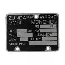 placa del motor 197..... para Zündapp