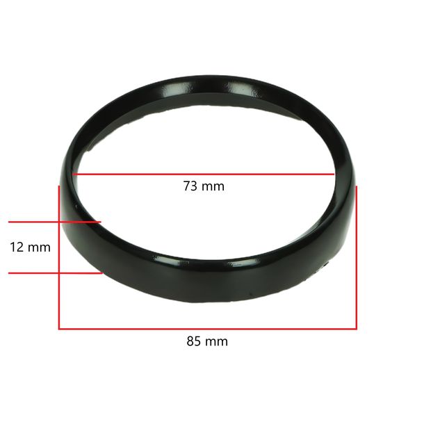 Corona del contachilometri del telaio / anello del tachimetro nero, 1977 per Zündapp