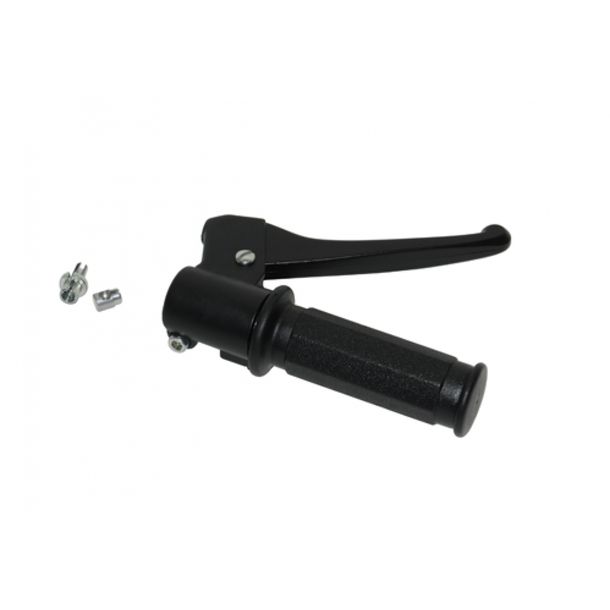 Poignée d'accélérateur compl. PVC pour Vespa/Citta/SI noir