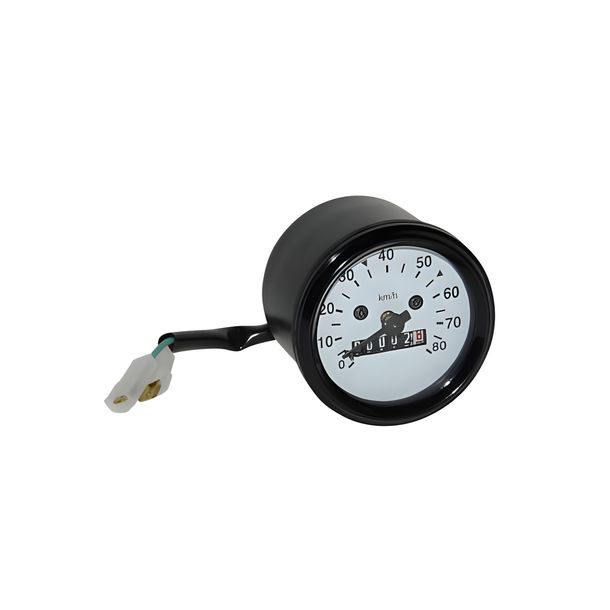 Snelheidsmeter (wit 80km) voor Puch Maxi/Tomos/Universal 60mm