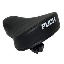 Sattel mit Logo flach  schwarz für Puch Maxi