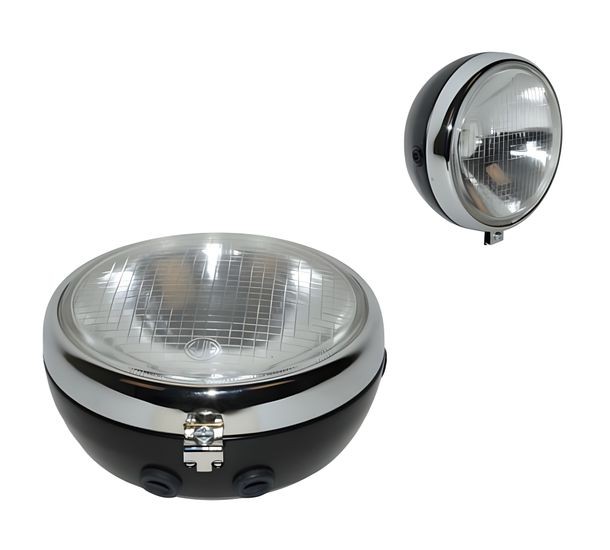 Headlight round 170 black front for Kreidler 517/mod529