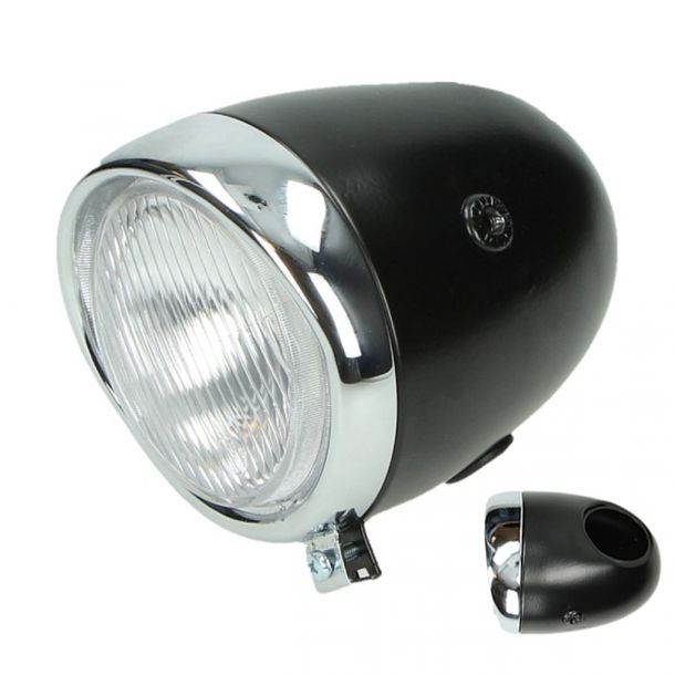 Phare avant rond 130mm noir pour Puch Maxi oltimer/modèle