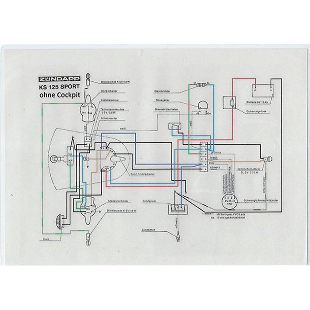 wiring harness 1973-74 (521) without cockpit KS125 grey