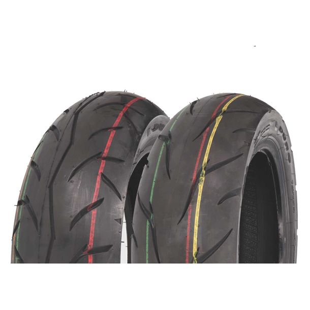 Duro DM1203 Ensemble de pneus 120/70-12 51L TL & DM1203 130/70-12 56L TL