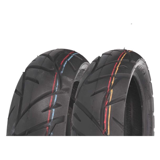 Duro DM1017 Ensemble de pneus 120/70-12 56M TL & DM1017 130/70-12 62M TL